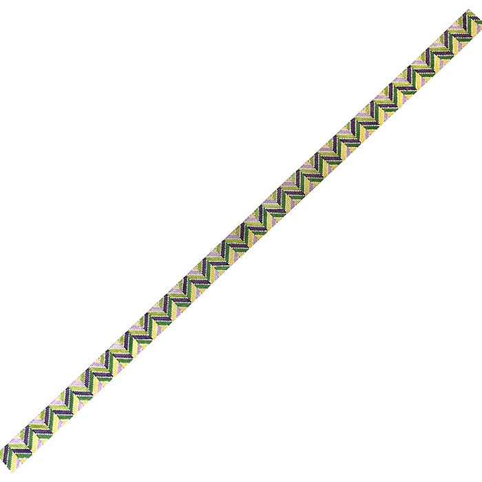 Chevron Multi Purple, Green and Yellow Belt Painted Canvas Kristine Kingston - 1