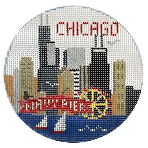 Chicago Painted Canvas Kathy Schenkel Designs - 1