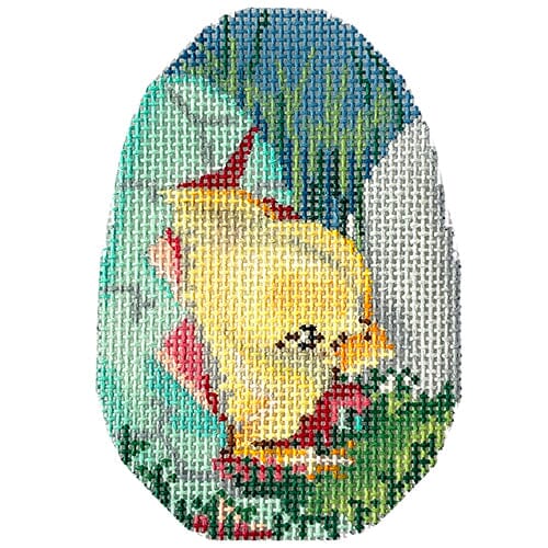 Chick in Egg Egg Painted Canvas Associated Talents
