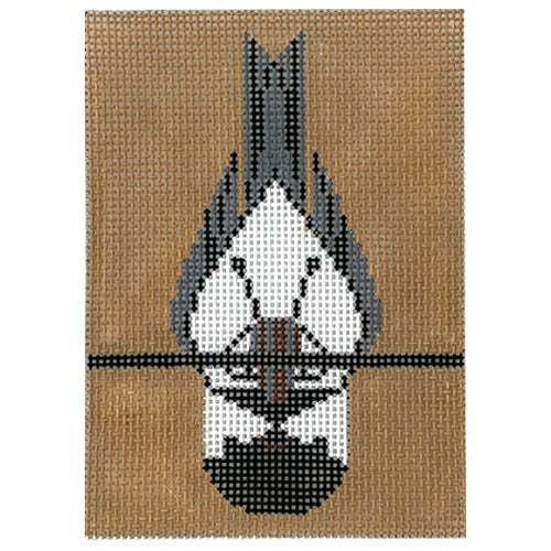 Chickadee Calisthenics Ornament Painted Canvas Charley Harper - 1
