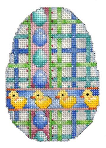 Chicken / Eggs / Tattersall Egg Painted Canvas Associated Talents