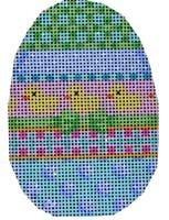 Chicks / Ribbons / Dots Egg Painted Canvas Associated Talents