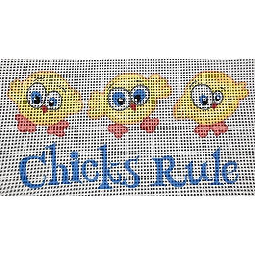 Chicks Rule Painted Canvas A Poore Girl Paints - 1