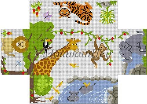 Children's Animals Brick Cover Painted Canvas Susan Roberts Needlepoint Designs, Inc. - 1