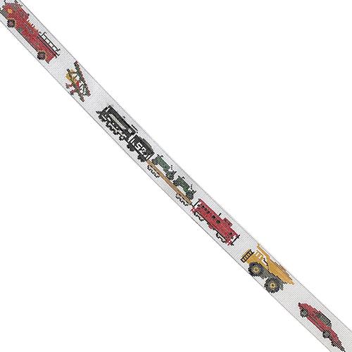Children's Belt Car, Truck, Train, Plane Painted Canvas The Meredith Collection - 1