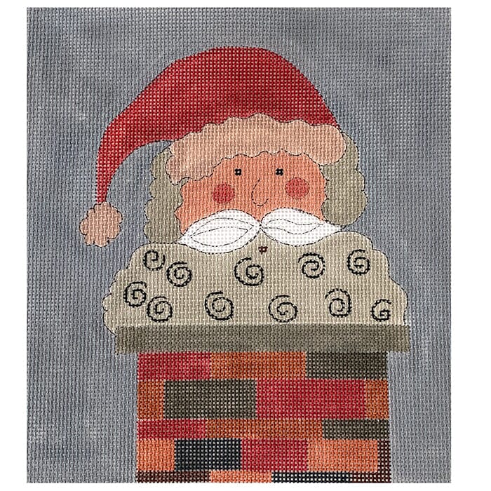Chimney Santa Painted Canvas ditto! Needle Point Works - 1