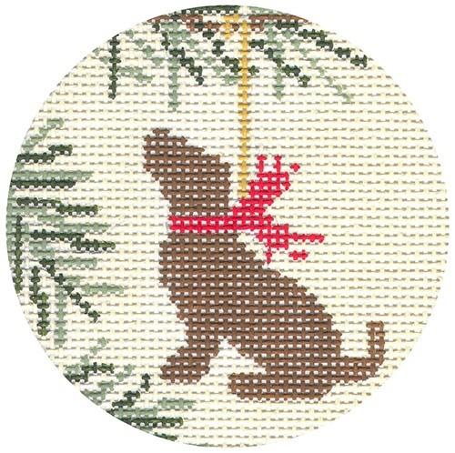 Chocolate Lab Painted Canvas CBK Needlepoint Collections - 1