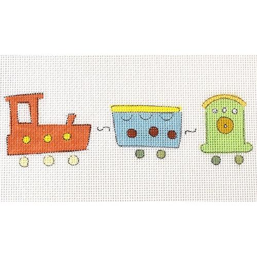 Choo Choo Train Painted Canvas Camilla Moss - 1