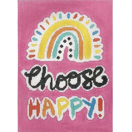 Choose Happy! Painted Canvas Lee's Needle Art Inc. - 1