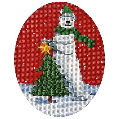 Christmas Bear's Tree Painted Canvas Scott Church Creative - 1