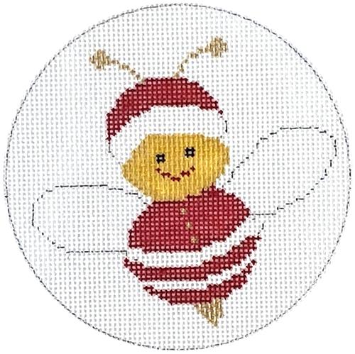 Christmas Bee with Stitch Guide Painted Canvas The Princess & Me
