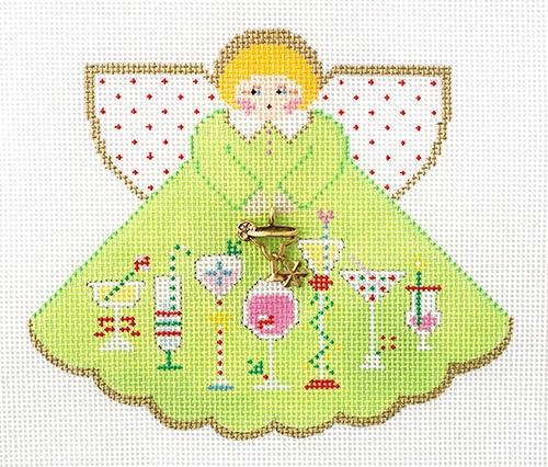 Christmas Cocktails Angel Painted Canvas Painted Pony Designs