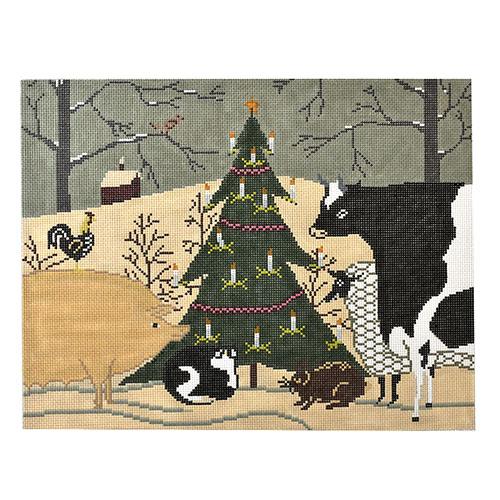 Christmas Guests Painted Canvas Cooper Oaks Design - 1