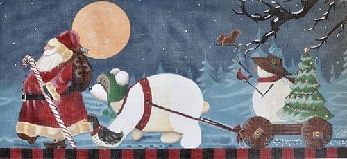 Christmas March on 18 Painted Canvas Susan Roberts Needlepoint Designs, Inc. - 1
