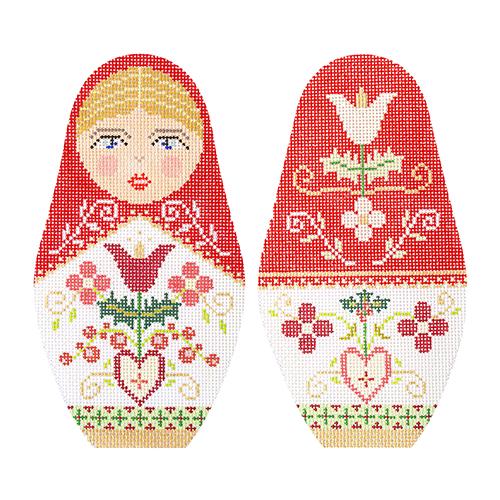 Christmas Russian Dolls Extra Large Painted Canvas Kirk & Bradley - 1