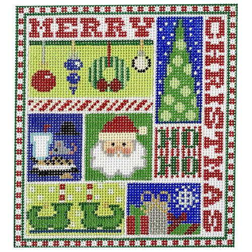 Christmas Sampler Painted Canvas The Meredith Collection - 1