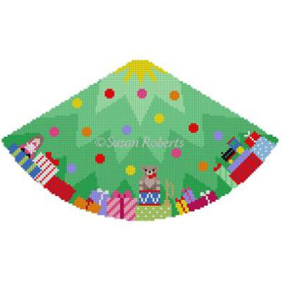 Christmas Tree Cone Painted Canvas Susan Roberts Needlepoint Designs Inc.