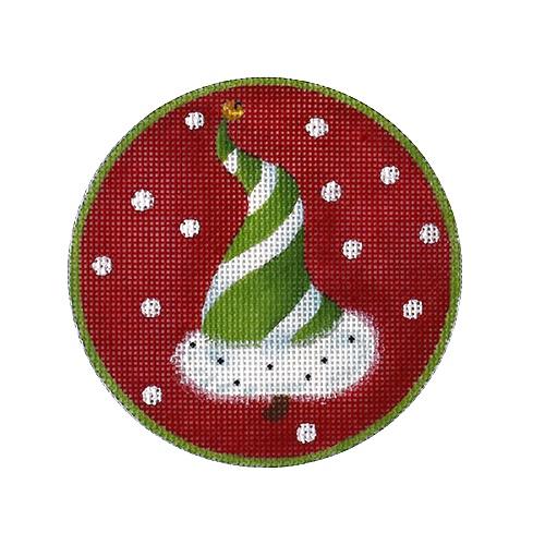 Christmas Tree Ornament Green Painted Canvas Love You More - 1