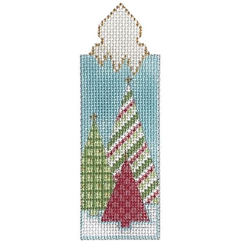 Christmas Trees Candle Painted Canvas Alice Peterson Company