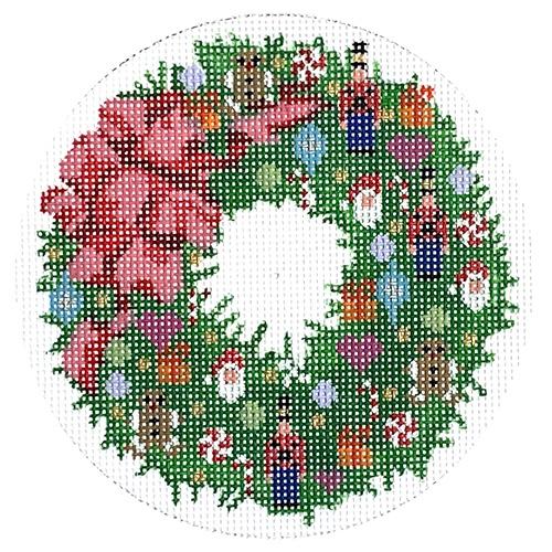 Christmas Wreath Small Painted Canvas KCN Designers - 1