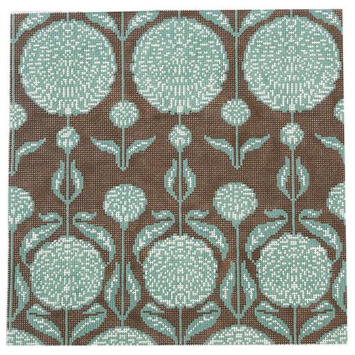 Chrysanthemum Burlap Painted Canvas Cooper Oaks Design - 1