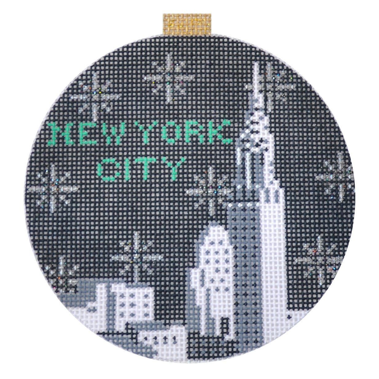 City Bauble - NYC Skyline Painted Canvas Kirk & Bradley