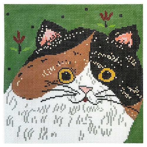Claire Cat Painted Canvas Cooper Oaks Design - 1
