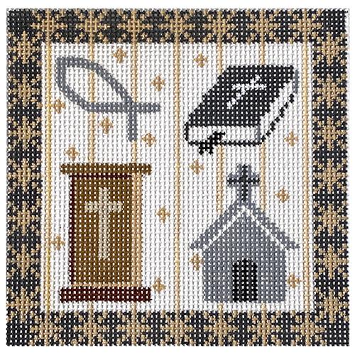 Clergy Square Painted Canvas Danji Designs