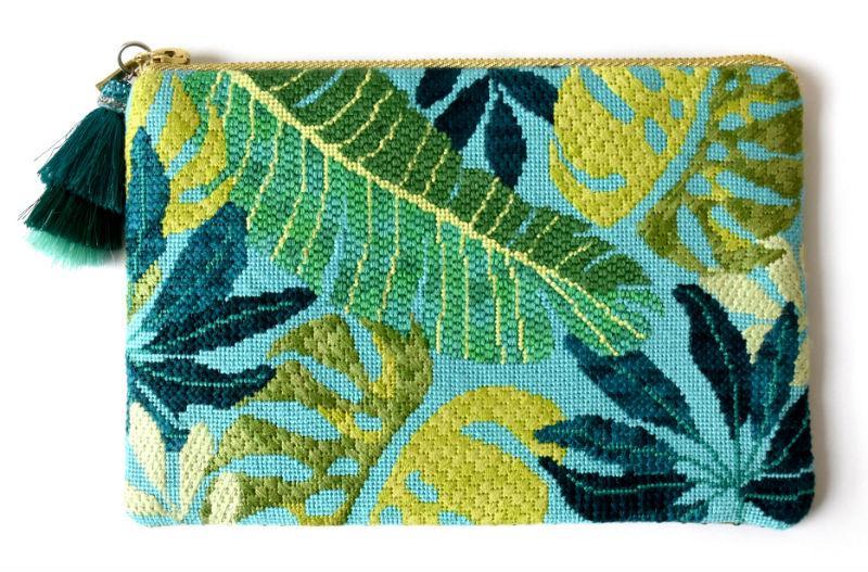 Clutch Fun Needlepoint Kit Blue Kits Needlepoint.Com - 1