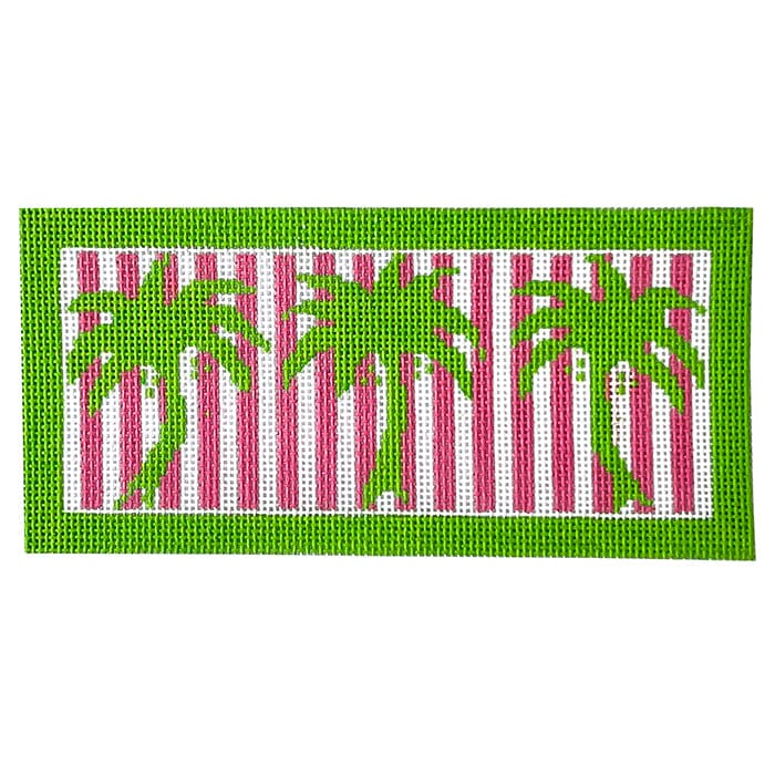 Coconut Row 3 Palm Trees Painted Canvas Tina Griffin Designs - 1