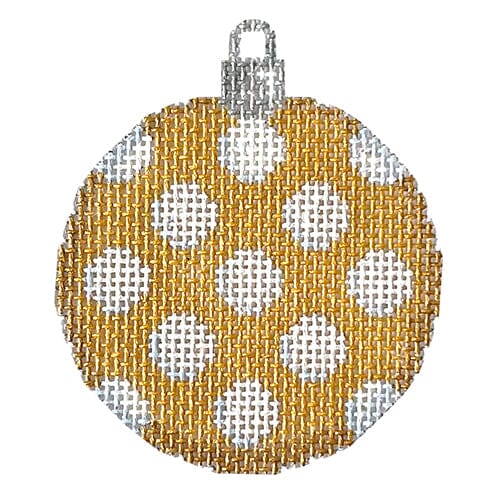 Coin Dot Mini Ball Gold White Painted Canvas Associated Talents