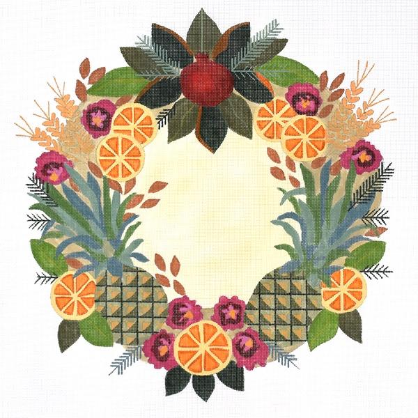 Colonial Williamsburg Wreath Painted Canvas Melissa Prince Designs - 1