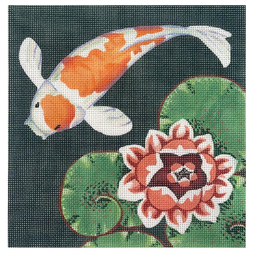 Colorful Carp Square Painted Canvas Chris Lewis Distributing - 1