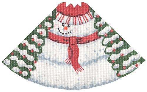 Cone Snowman Painted Canvas Labors of Love Needlepoint - 1