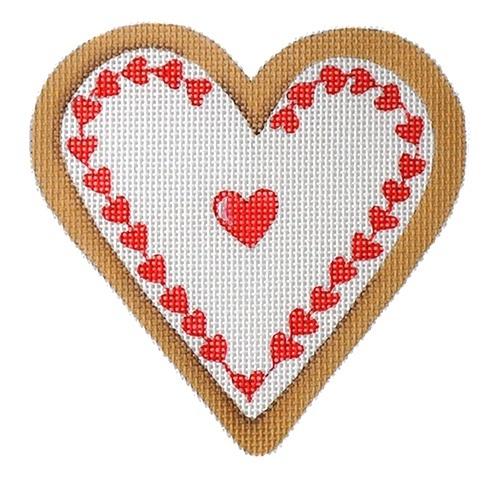 Cookie Hearts - Red Heart Painted Canvas Mary Lake Thompson