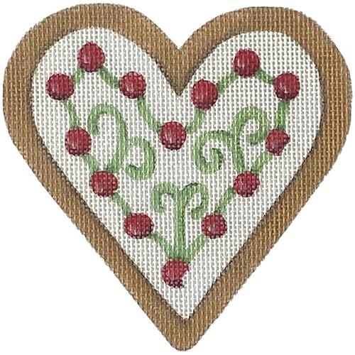 Cookie Hearts Red Hot Vines Painted Canvas Mary Lake Thompson - 1