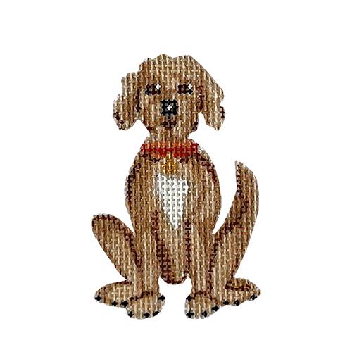 Cooper the Doodle Painted Canvas The Plum Stitchery