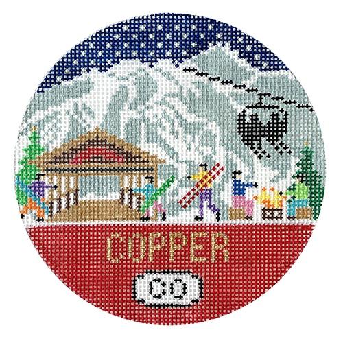 Copper Round Painted Canvas Doolittle Stitchery - 1