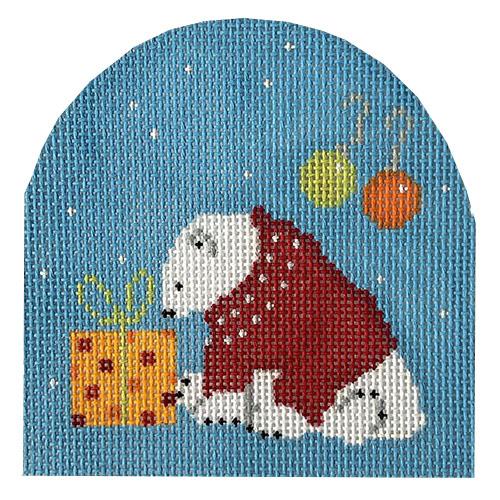 Copy of Polar Bear Party Red Sweater Painted Canvas Pippin - 1