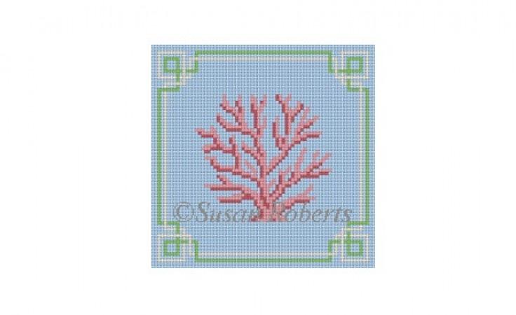 Coral Coaster Painted Canvas Susan Roberts Needlepoint Designs Inc. - 1
