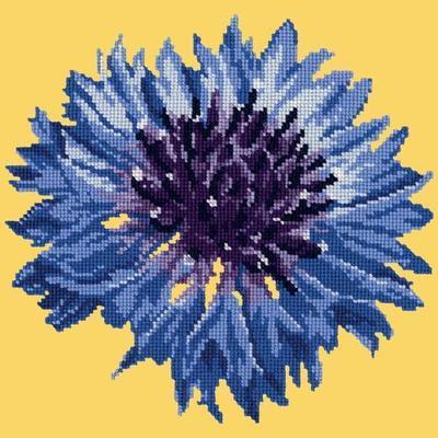 Cornflower 12" Needlepoint Kit Kits Elizabeth Bradley Design Sunflower Yellow