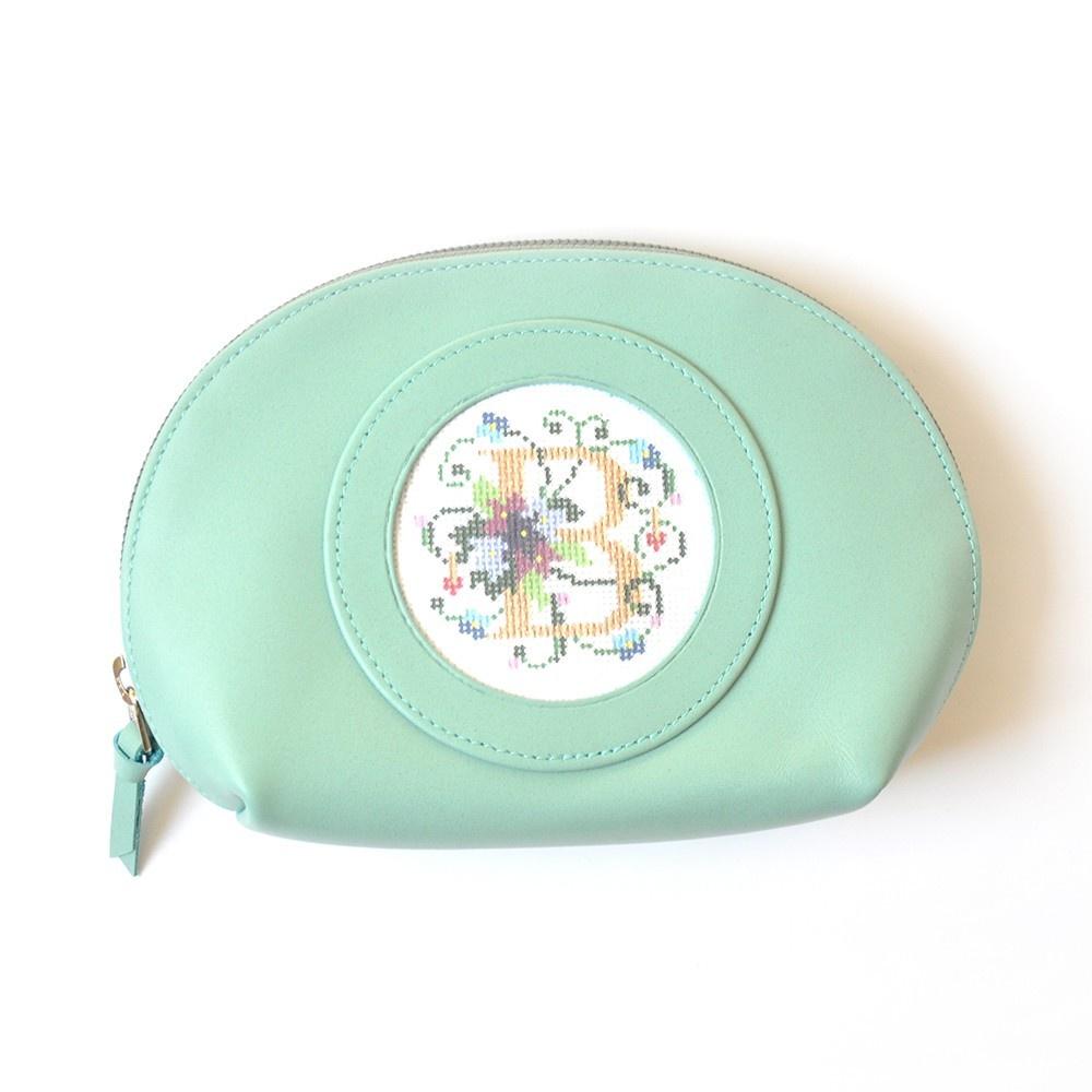 Cosmetic Purse - Light Green Leather Goods Lee's Leather Goods