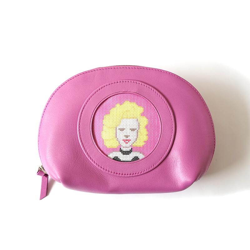 Cosmetic Purse - Pink Leather Goods Lee's Leather Goods