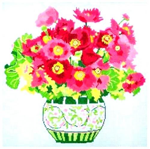 Cosmos Bouquet Painted Canvas Jean Smith - 1