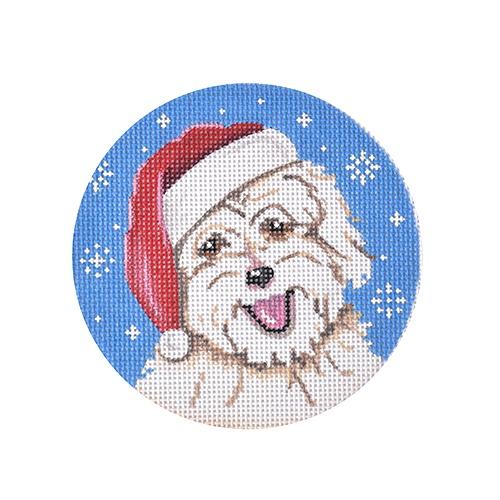 Coton De Tulear Santa Painted Canvas Pepperberry Designs - 1