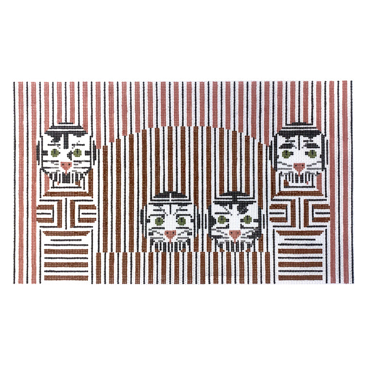 Couch Catatoes Painted Canvas Charley Harper - 1
