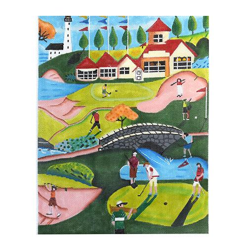 Country Club Painted Canvas Ewe & Eye - 1
