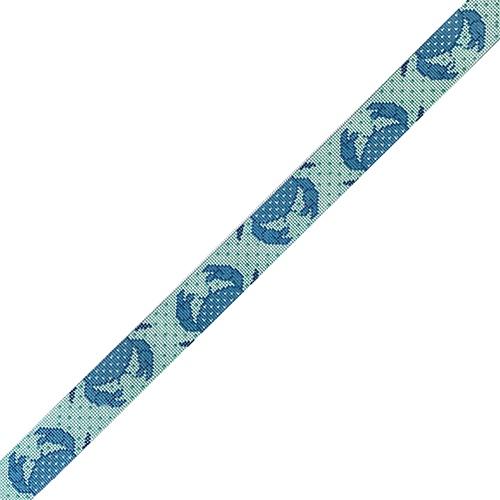 Crab Belt - Aqua Painted Canvas Two Sisters Needlepoint