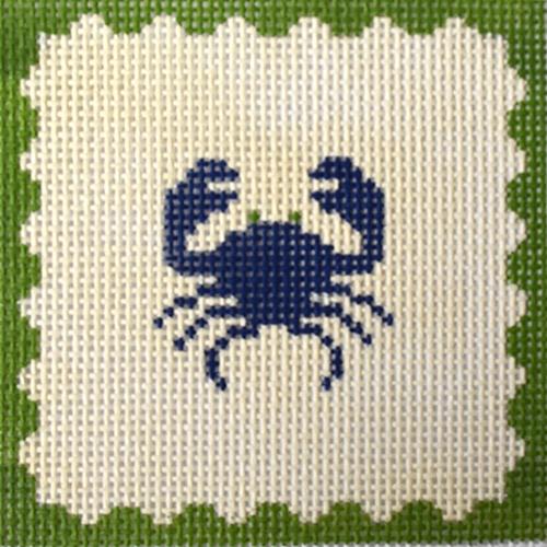 Crab Coaster Painted Canvas J. Child Designs - 1