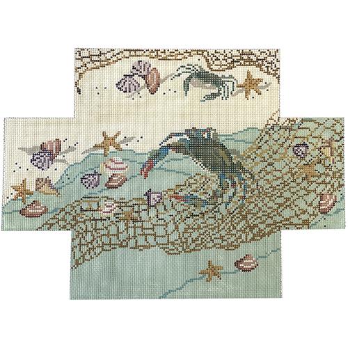 Crab Net Brick Cover Painted Canvas Needle Crossings - 1